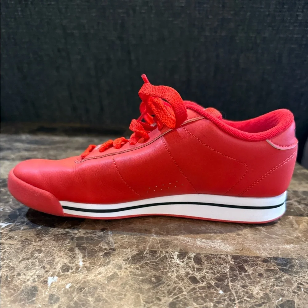 Reebok. Princess Lifestyle Sneaker. Red/White/Black. Size 6.